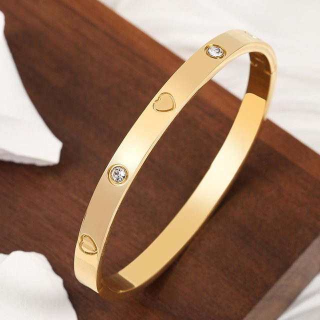 ZAKOL Armband, Edelstahl, Gold, Zirkonia, Damen - Bild 1