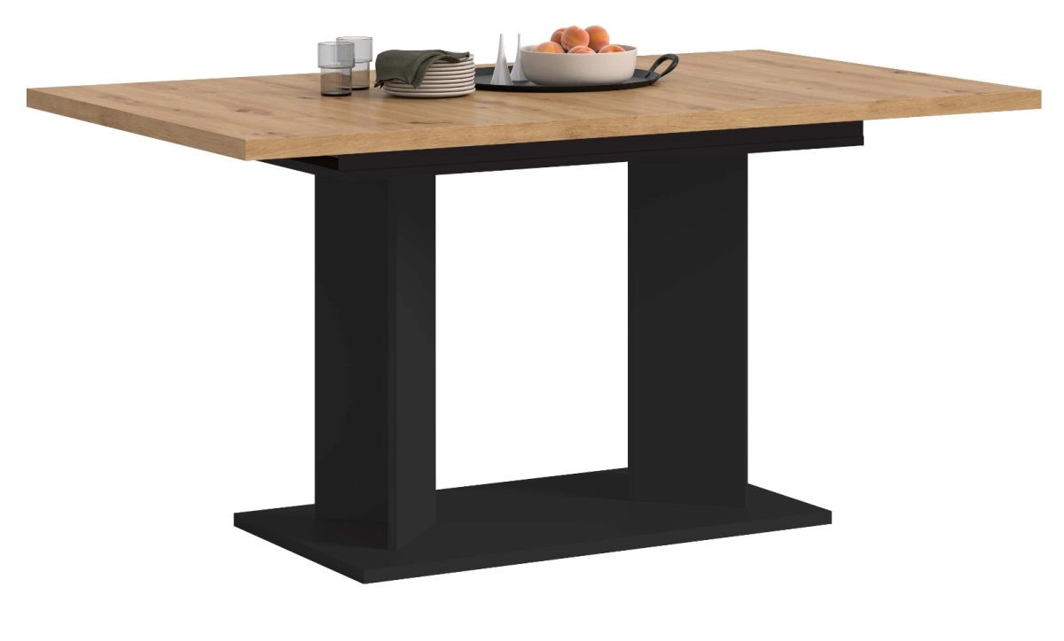 Esstisch Anton von Inn.Furn aus Eiche und Schwarz, ausziehbar, rechteckig - Bild 5
