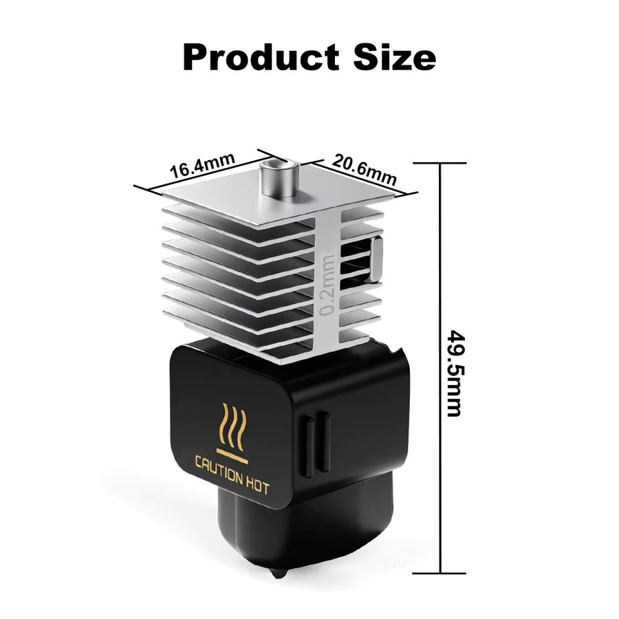 Bambu Lab Hotend-Kit für A1 und A1 Mini mit gehärteten Stahldüsen in 0,2 mm, 0,4 mm, 0,6 mm und 0,8 mm für FDM-Drucker - Bild 2