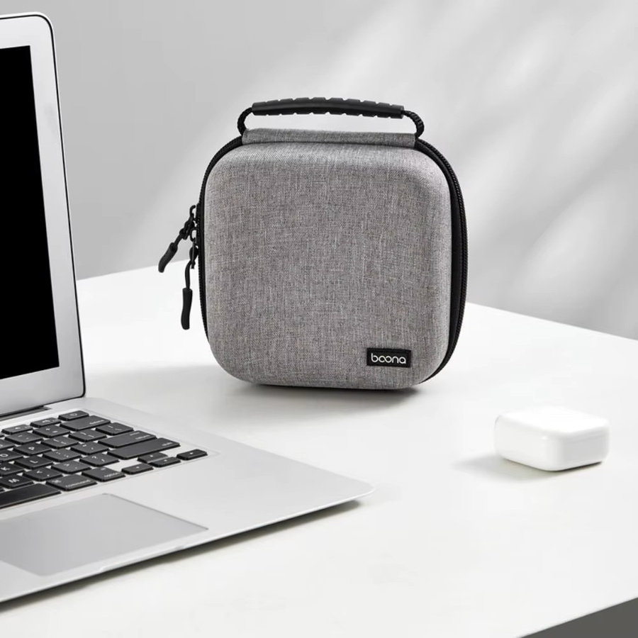 Tragbare EVA Hartschalen-Aufbewahrungstasche für Apple Mac Mini M4/M4 Pro 2024, wasserdicht und stoßfest, Farbe: Grau - Bild 3