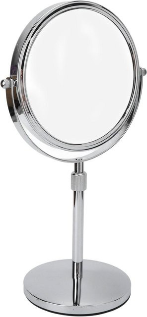 GoolRC Tisch-Make-up-Spiegel in Weiß, höhenverstellbarer Schminkspiegel mit 3-facher Vergrößerung und doppelseitiger Rundform aus Metall - Bild 1