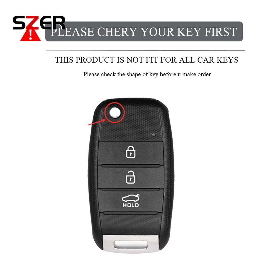 3-Tasten-TPU-Autoschlüsselhülle für KIA Rio, Ceed, Cerato, K3, K5, Sorento, Sportage, Soul, K4, Picanto, Optima, Forte und Stinger von SZER - Bild 2