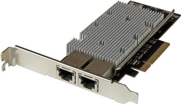 StarTech.com 2 Port PCI Express 10GBase-T Ethernet Netzwerkkarte mit Intel X540 Chip, Low Profile Netzwerkadapter, Schwarz (ST20000SPEXI) - Bild 1