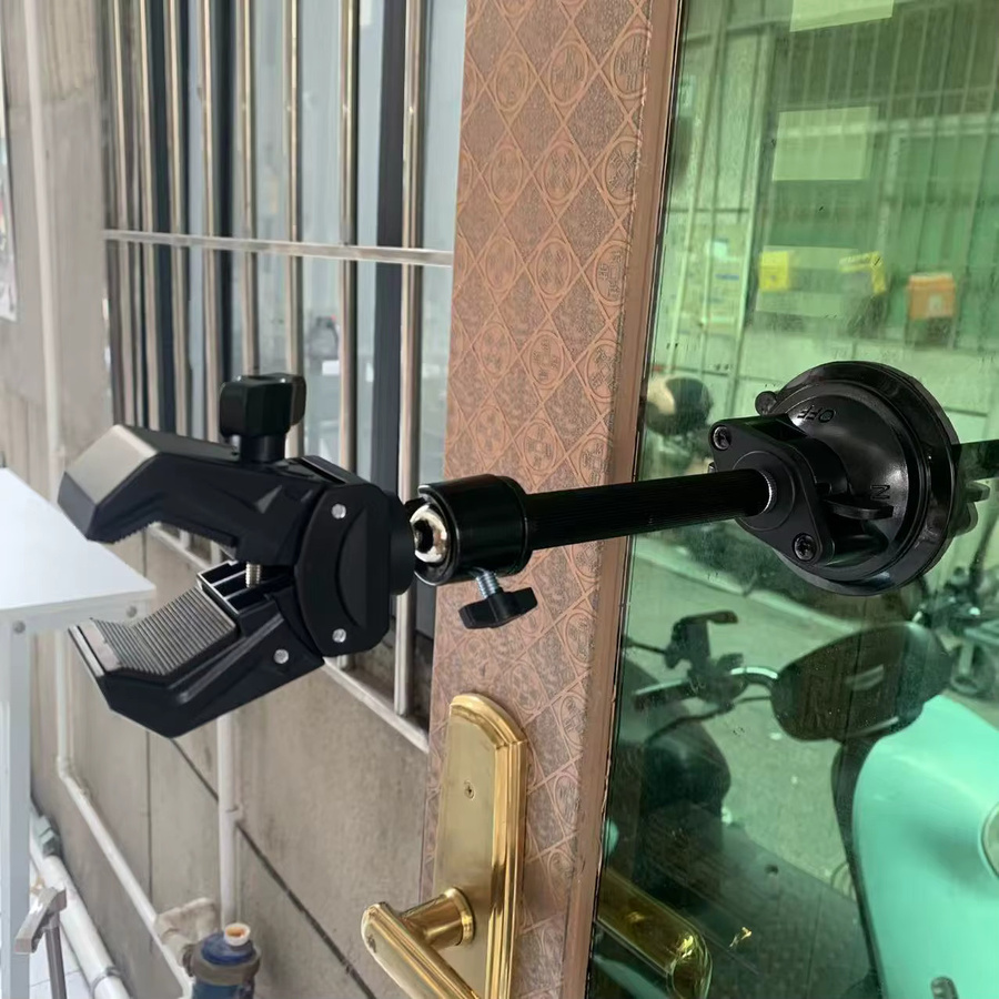 Multifunktionaler Universalkomfortständer mit 360-Grad-Rotation und Vakuumsaugbasis für Rundrohre in Schwarz - Bild 4