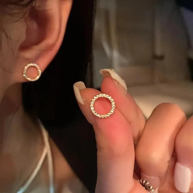 LChome Ohrstecker, Gold, Kristall, Damen - Bild 1