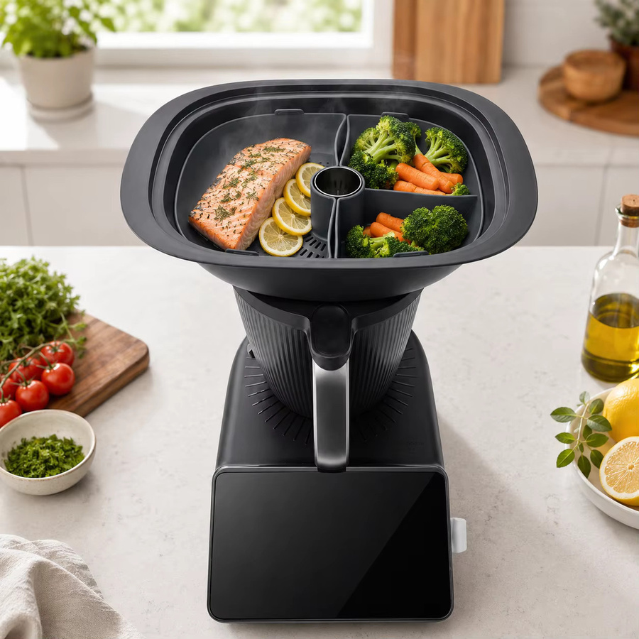 Vorwerk Silikon-Dämpfschale für Thermomix TM7, 3-teiliger Dämpfeinsatz für den Dampfgarbehälter - Bild 2