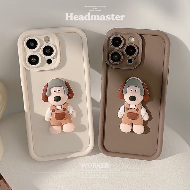 MUQGEW 3D-Cartoon-Hund Handyhülle aus weichem Silikon für iPhone 16 15 14 13 12 11 Pro Max XS XR X 7 8 Plus stoßfeste Schutzhülle - Bild 1