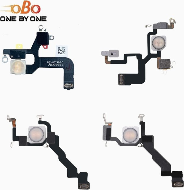 LED-Blitz-Flexkabel für iPhone 12 13 14 Pro Max und Mini inklusive Lichtsensor und Proximity-Sensor in Schwarz - Bild 1