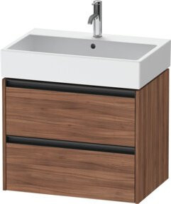 Duravit Waschtischunterschrank Ketho.2 mit 2 Schubladen, Wandhängend, Nussbaum Natur, B/T: 68,4 x 46 cm - Bild 1