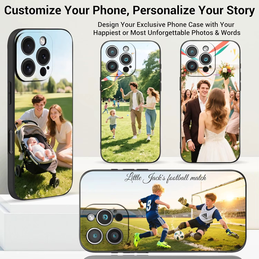 Personalisierte matte Handyhülle für iPhone Modelle mit eigenem Foto als DIY Soft Cover in Schwarz und Mehrfarbig - Bild 4