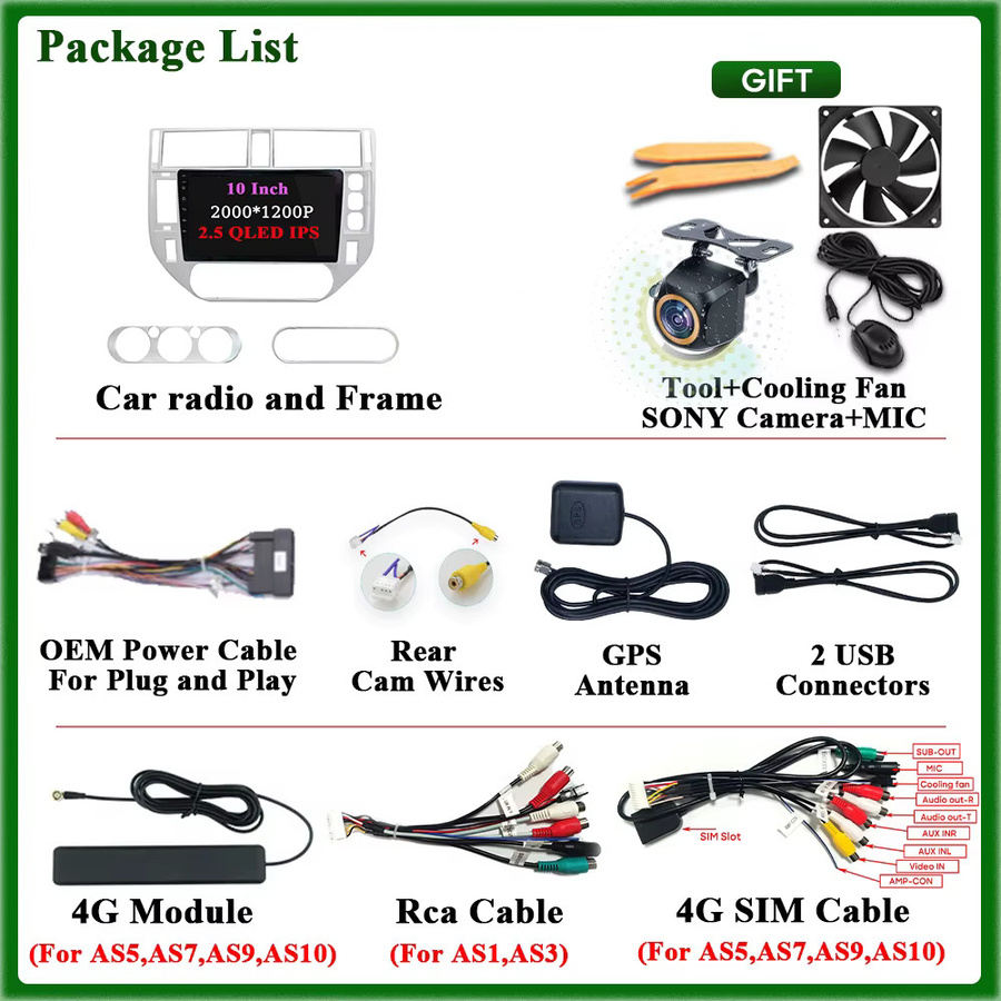 FengShiDa Android Auto Radio mit GPS und CarPlay für Ford Kuga MK1 2008-2012 und Ford C-MAX 2003-2010 in Schwarz - Bild 4