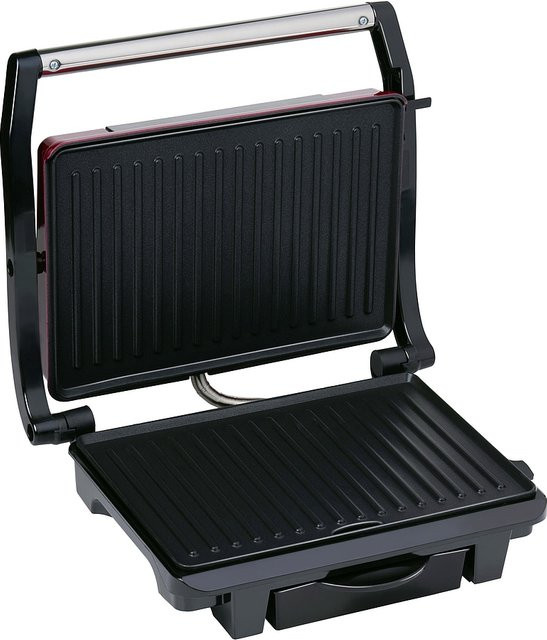 Alpina Kontaktgrill mit herausnehmbaren Platten in Rot, 1000W, B/H/L: 11,5 x 29,5 x 32,5 cm - Bild 5