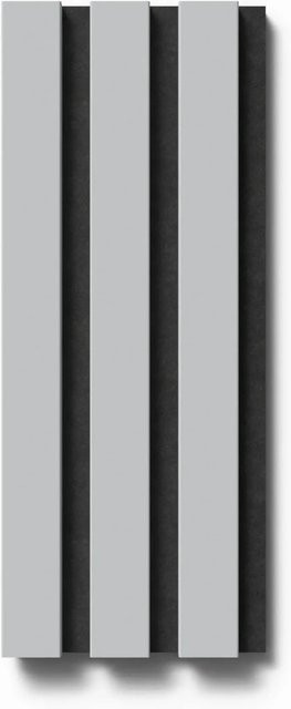 Akustikpaneel Denpanels mit Streifenoptik in Weiß Matt und schwarzem Filz, B: 29,5 cm, H: 15 cm - Bild 1