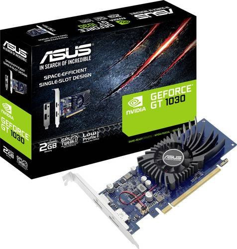 Asus Nvidia GeForce GT 1030 Grafikkarte mit 2GB GDDR5 RAM, PCIe, HDMI und DisplayPort, Low Profile - Bild 1