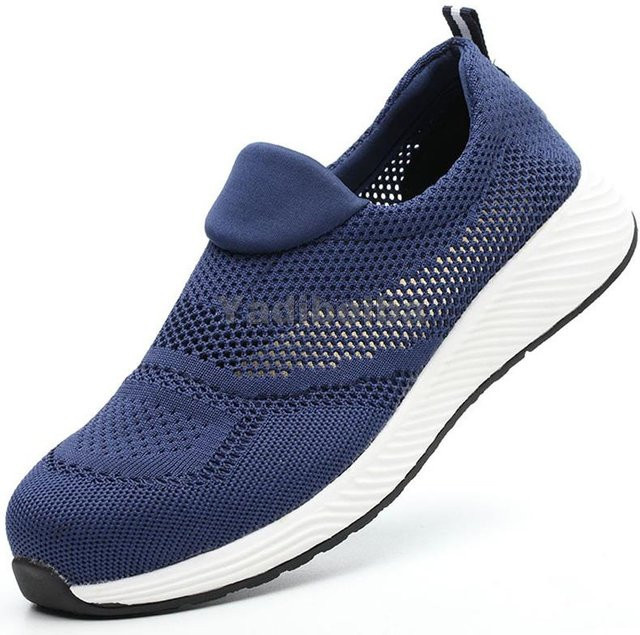Avant-garde Sicherheitsschuhe mit Stahlkappe für Männer und Frauen, leichte Arbeits-Sneaker in Blau, Größe 45 - Bild 1