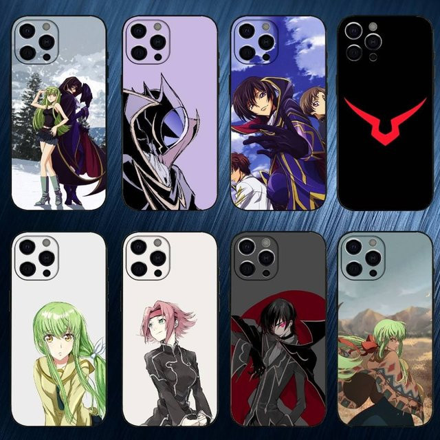 Anime Code Geass Handyhülle aus weichem Silikon für iPhone 17 16 15 14 13 12 11 Plus Pro Max in Schwarz - Bild 1