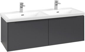 Villeroy & Boch Waschtischunterschrank Subway 3.0 in Grau Matt mit integrierter LED-Beleuchtung, Wandmontage, B/T/H: 127,2 x 42,9 x 47,8 cm - Bild 1