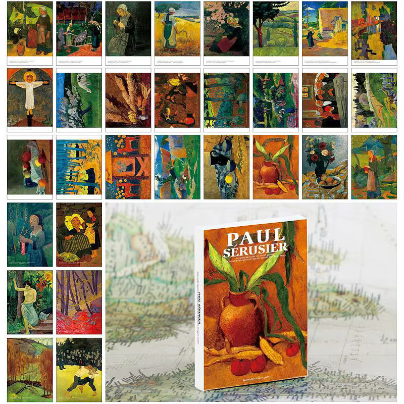 30 Stück Paul Sérusier Postkarten mit Ölgemälden, bunte Kunstkarten-Kollektion aus Papier für Kunstliebhaber - Bild 1