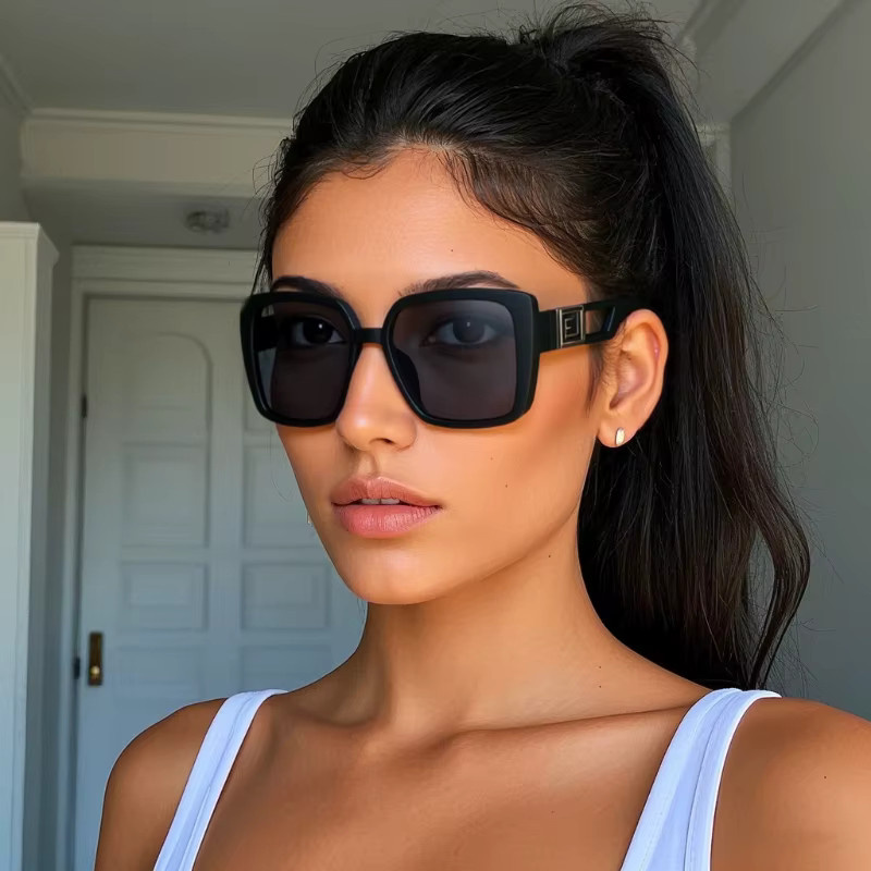 HJYHOPE Sonnenbrille, Quadrat, Vollrand, Kunststoff, Unisex, polarisiert - Bild 1