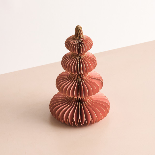 BLUME2000 Weihnachtsdeko Hänger in Tannenbaumform, Farbe Rosa, Höhe: 20,0 cm, Breite: 12,0 cm, Tiefe: 12,0 cm - Bild 1