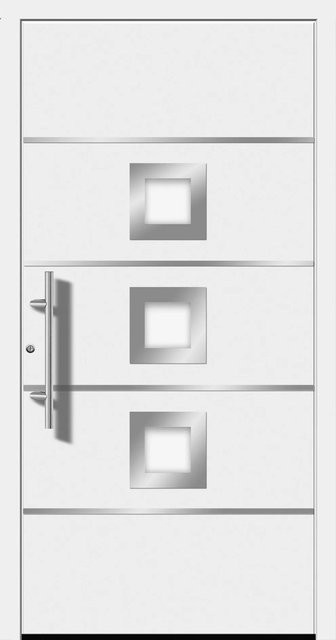 Aluminium-Haustür Splendoor Moderno M390/B in Weiß, Anschlag Links, B: 110 cm, H: 210 cm - Bild 1