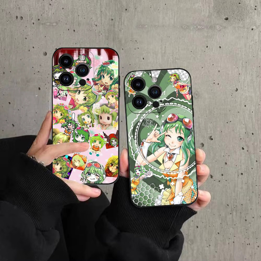 Mesuca Megpoid Gumi Handyhülle für iPhone 11 12 13 14 15 16 17 Pro Max X Xs Xr in Schwarz und Multicolour - Bild 2