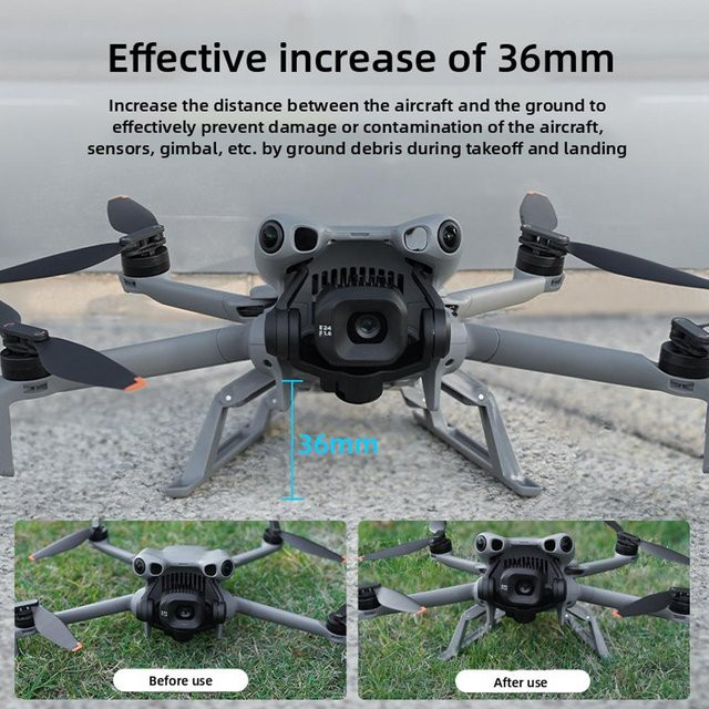 DJI Mini 5 Pro Fahrwerk Höhe Verlängerung Stativ Erweiterung in Grau - Bild 1