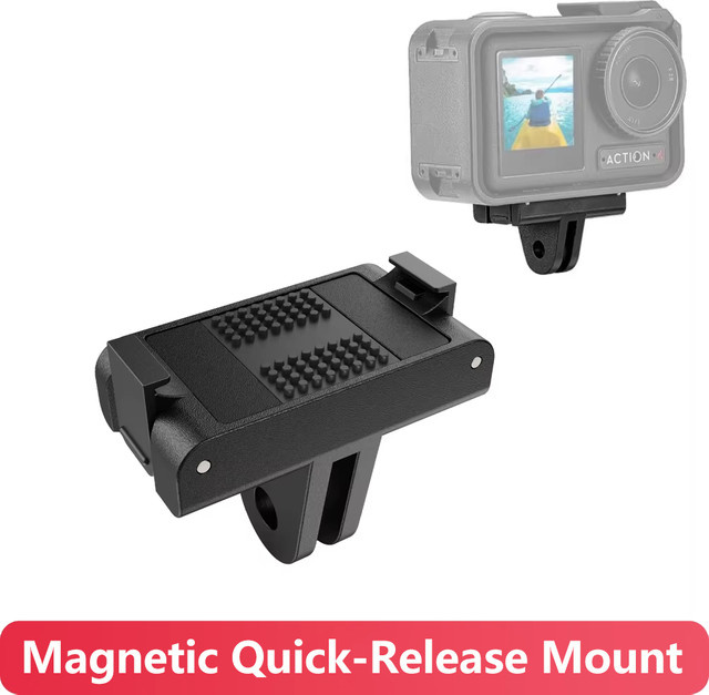 DJI magnetische Schnellverschluss-Adapterhalterung für Osmo Action 6 5 PRO 4 3 in Schwarz - Bild 1