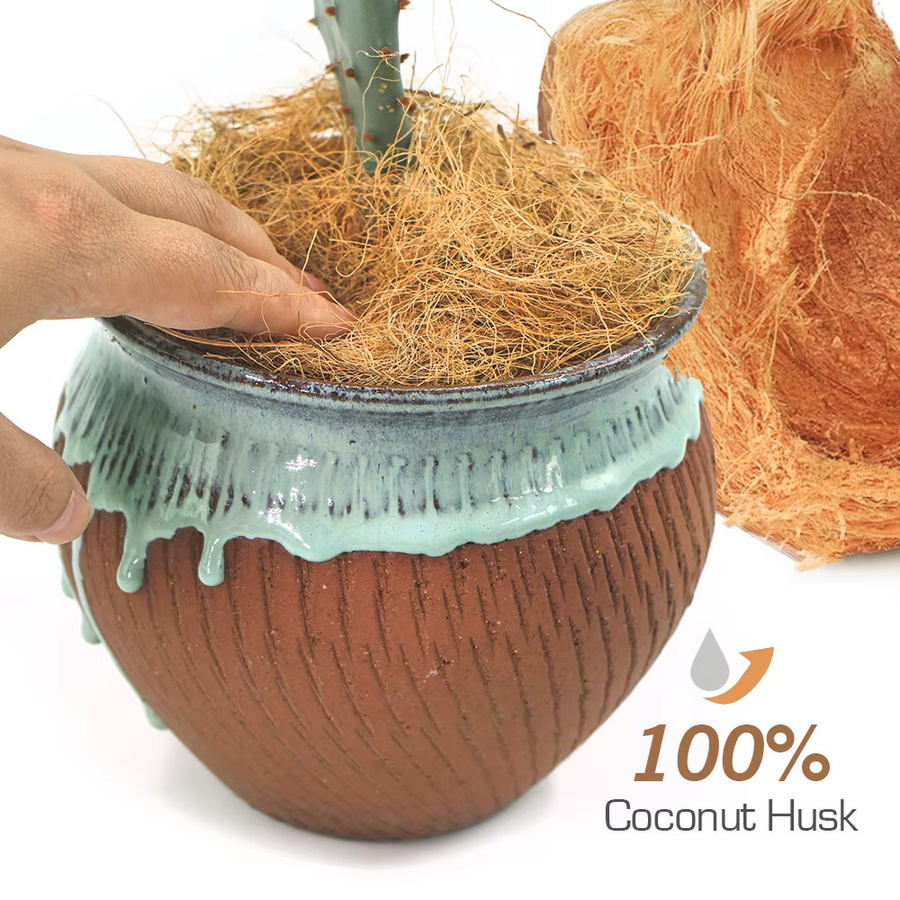 MUCIAKIE Bio-Kokosnussschalenfasern in Braun für Pflanzen, Reptilien und Vögel, 50–500 g - Bild 4