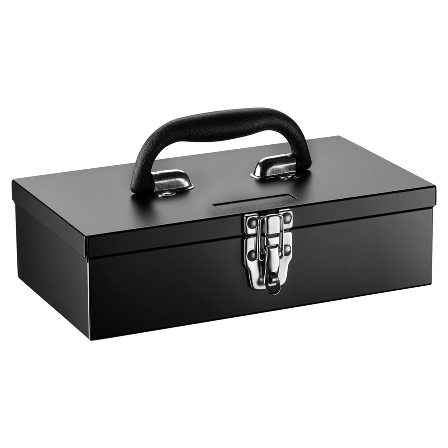 Wiltec Werkzeugkoffer aus Stahl in Schwarz, B/H/T: 28,4 x 16,0 x 7,8 cm - Bild 2