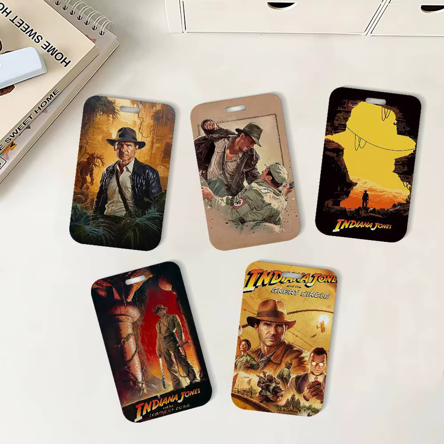Indiana Jones Ausweishalter mit Umhängeband für Büro und Schule in Multicolour aus Kunststoff - Bild 2