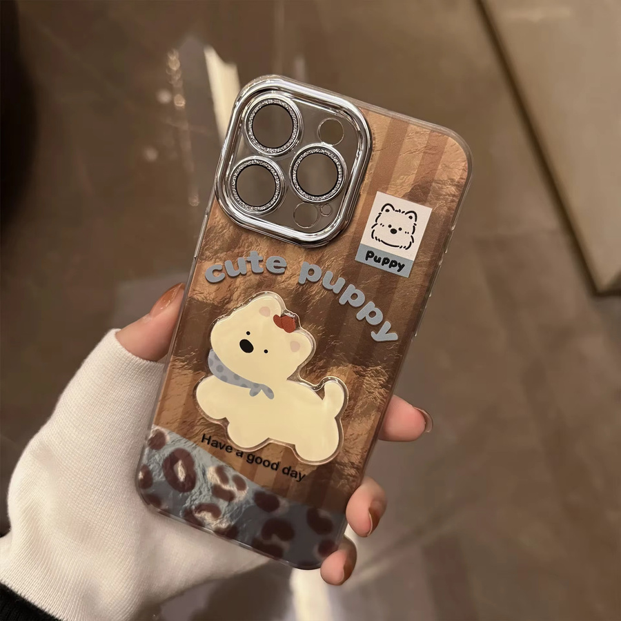 Schutzhülle mit Leoparden-Welpen-Nähte-Muster und Handgelenkkette für Apple iPhone 17, 16, 15, 14, 13, 12, Pro Max, 11, XR, Xs Max - Bild 3