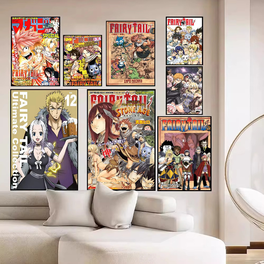 Japanisches Anime Fee Schwanz Poster als selbstklebender Papieraufkleber für deine DIY Raumdekoration in Weiß und Multicolour, B: 15,0 cm, H: 10,0 cm - Bild 2