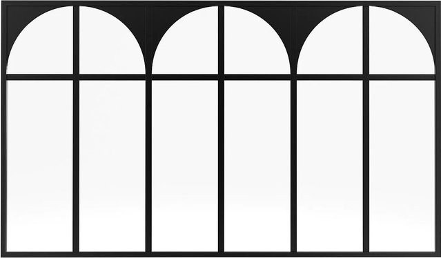 Arcadea Glaswand Schwarz aus Aluminium und Glas mit Schiebefunktion Breite: 180 cm, Höhe: 105 cm - Bild 1