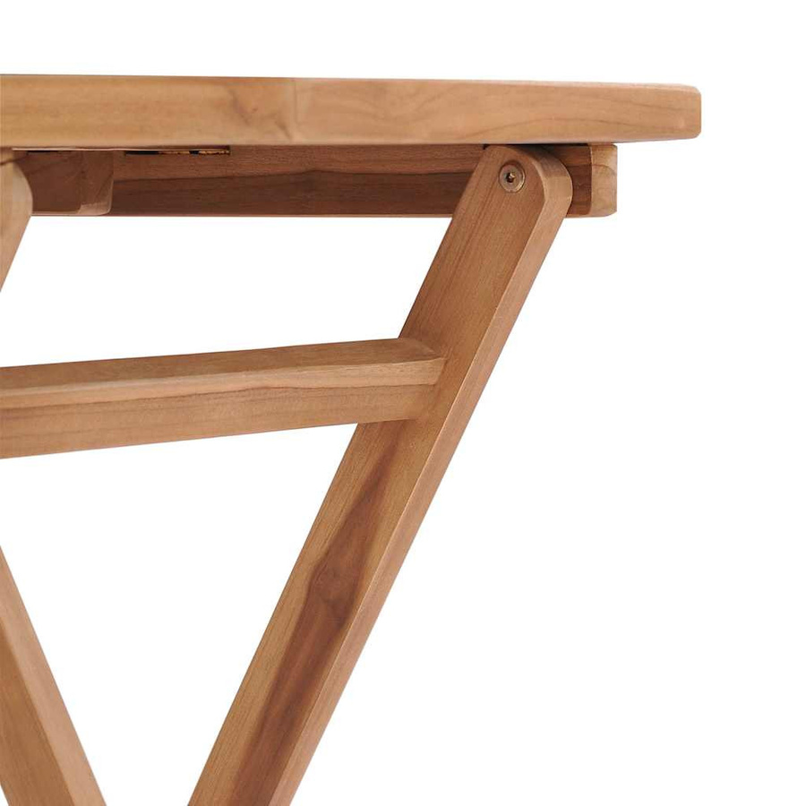 vidaXL Klappbarer Gartentisch aus Teak-Massivholz, Braun, B/T/H: 60 x 60 x 75 cm - Bild 2
