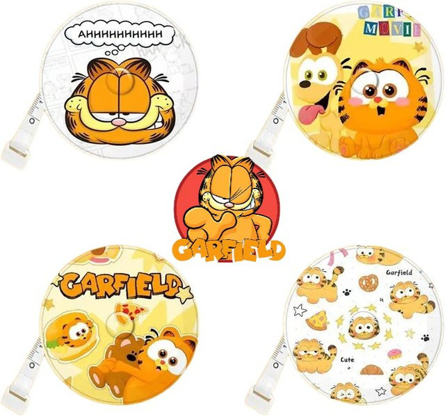Garfield Cartoon Mini-Maßband in Multicolour für Brustumfang, Taille und Körpergröße - Bild 1