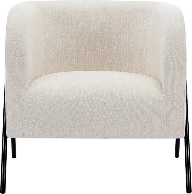 Blinoda Sessel mit gerader Rückenlehne in Beige aus Stoff, Höhe: 73 cm - Bild 1