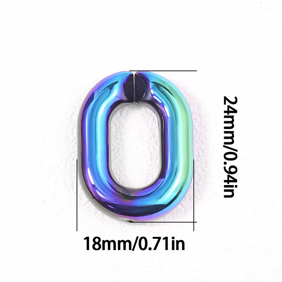 JHNBY U-förmige Kette, Acryl, Schwarz und Bunt, Unisex - Bild 2