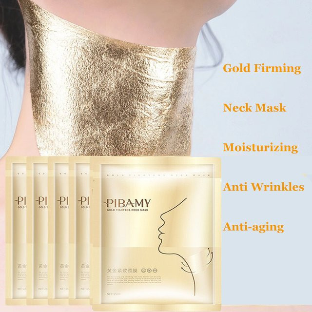 LUXURYTO Halsmaske, Gold-straffend, Feuchtigkeitsspendend, Anti-Aging - Bild 1