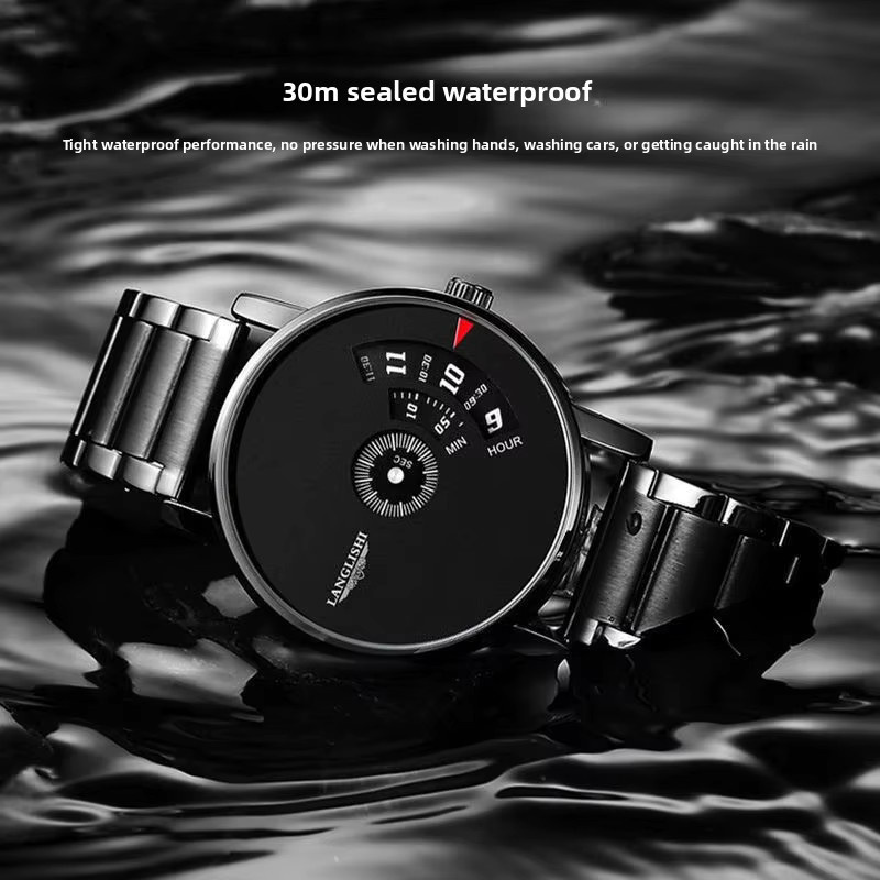 STARPERISH Armbanduhr Quarz, Edelstahl, Schwarz, Herren - Bild 2