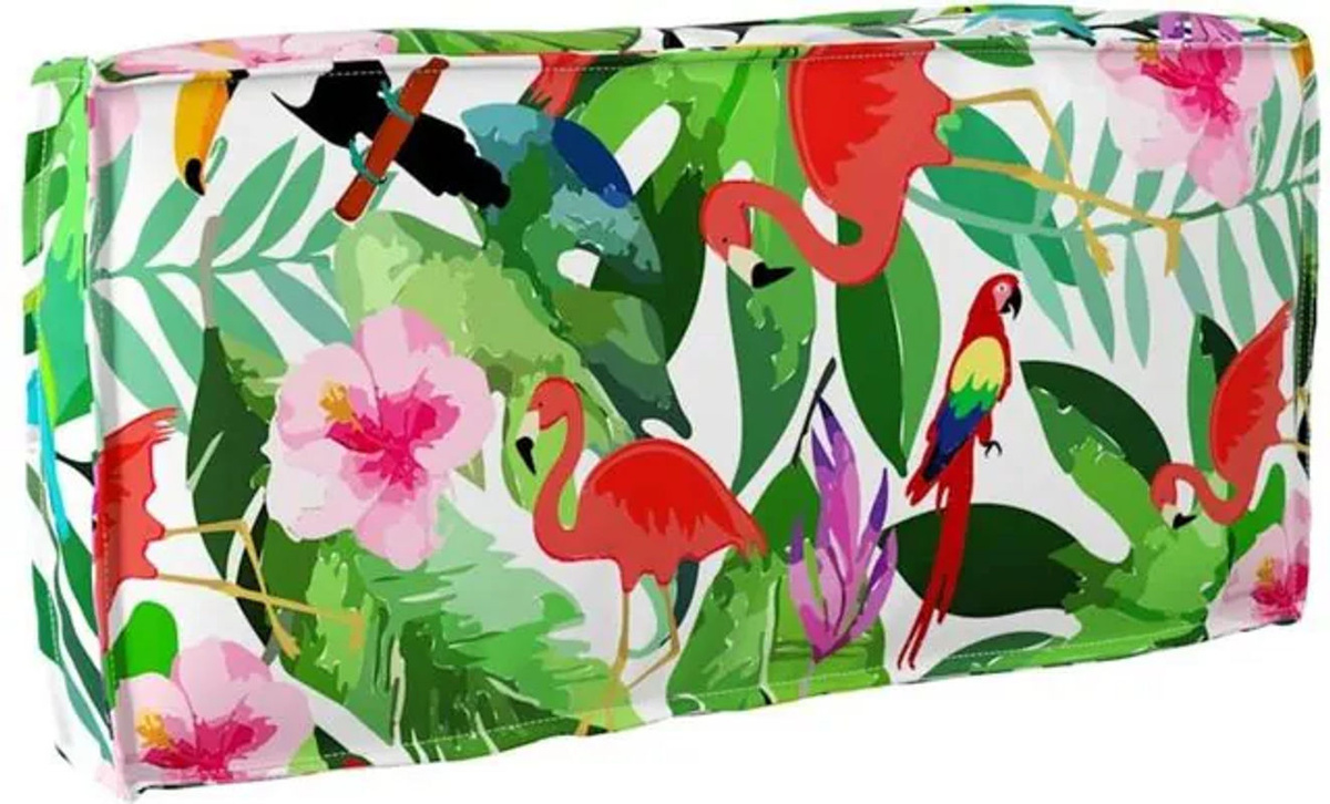 vidaXL Palettenkissen für Rückenlehne in Bunt mit geometrischem Muster aus Polyester, B/H: 80 x 40 cm, Höhe: 12 cm - Bild 1