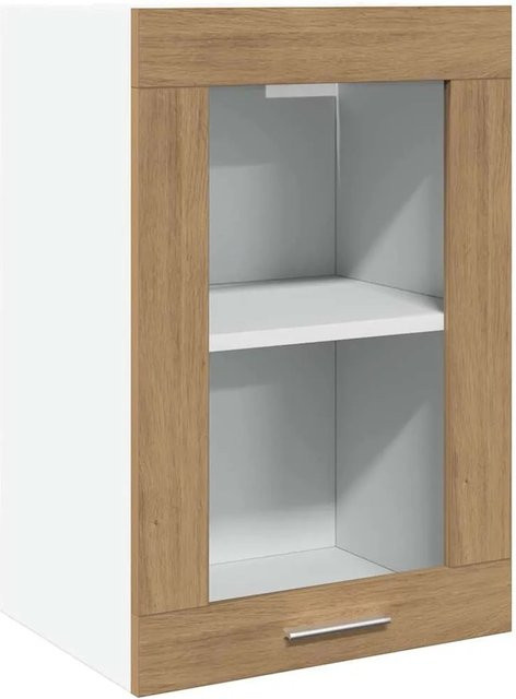 vidaXL Hängeschrank Lyon Glas in Artisan-Eiche, B/T/H: 40 x 31 x 60 cm - Bild 1