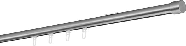 ONDECO Wandträger Profil 1-läufig mit Endstück Cap in Edelstahl-Optik, Länge: 400 cm, Durchmesser: 20 mm - Bild 1