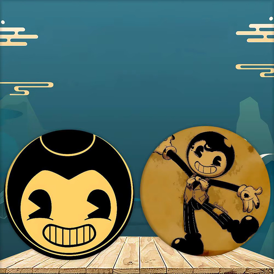 52TOYS Bendy And The Ink Machines Spielabzeichen, runde Brosche, Metall, Zubehör - Bild 6