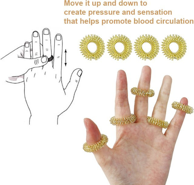 Raiuleko Akupressur-Ring-Set, 100-teilig, Unisex - Bild 1