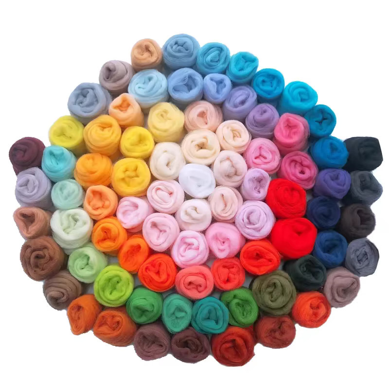 Bunte Filzmischung aus Wolle für DIY-Handarbeiten, 60 g, Mehrfarbig - Bild 5