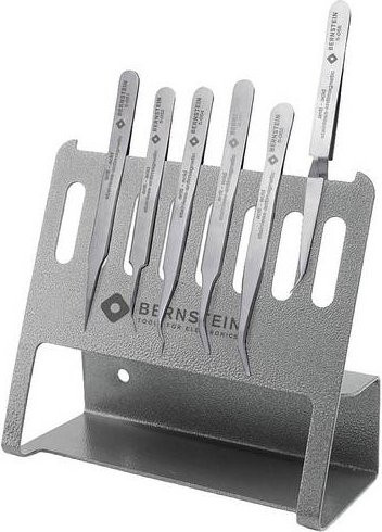 BERNSTEIN Bestückungspinzette 5-050-V aus Edelstahl in Silber, Länge: 150 mm - Bild 1
