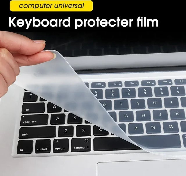 Universelle Silikon-Tastaturschutzfolie für 13-16 Zoll Laptops, wasserdicht und staubdicht, transparent - Bild 1