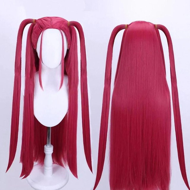 Cosplay Perücke, Mädchen, Schwarz Rot Lila Pink, langes Haar, Zubehör - Bild 1