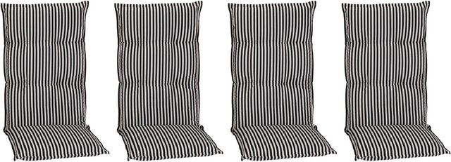 Beo Sitzauflage Tupelo Hochlehner 4er Set Schwarz-Weiß - Bild 1
